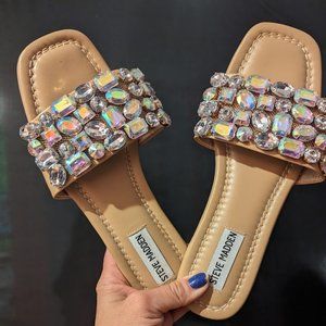 Steve Madden Malina Rhinestone Slide Sandals